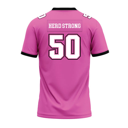 Marshall - NCAA Football : Henry Harden - Pink Premium Football Jersey-1