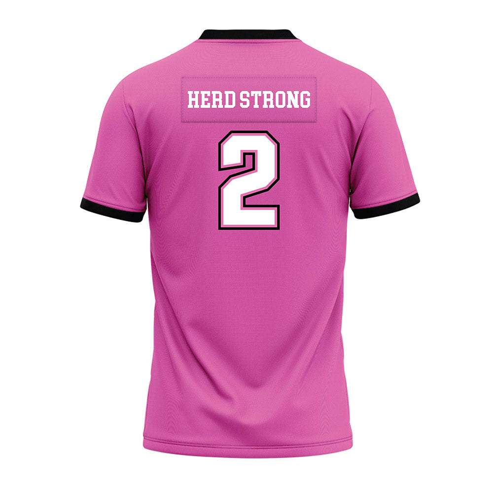 Marshall - NCAA Football : Doc Chapman - Pink Premium Football Jersey