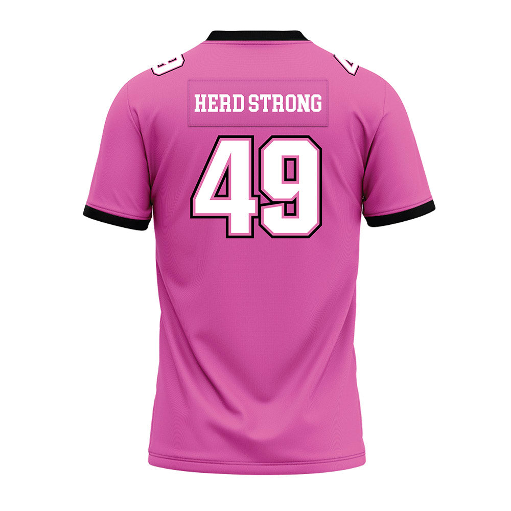 Marshall - NCAA Football : Mekhi Lockhart - Pink Premium Football Jersey-1