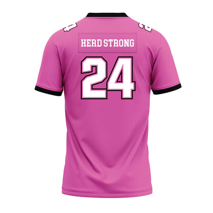 Marshall - NCAA Football : Jacarius Clayton - Pink Premium Football Jersey