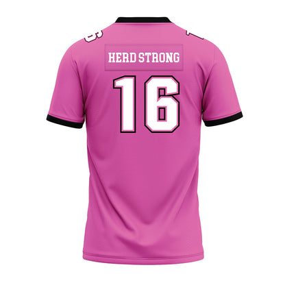 Marshall - NCAA Football : Christian Fitzpatrick - Pink Premium Football Jersey