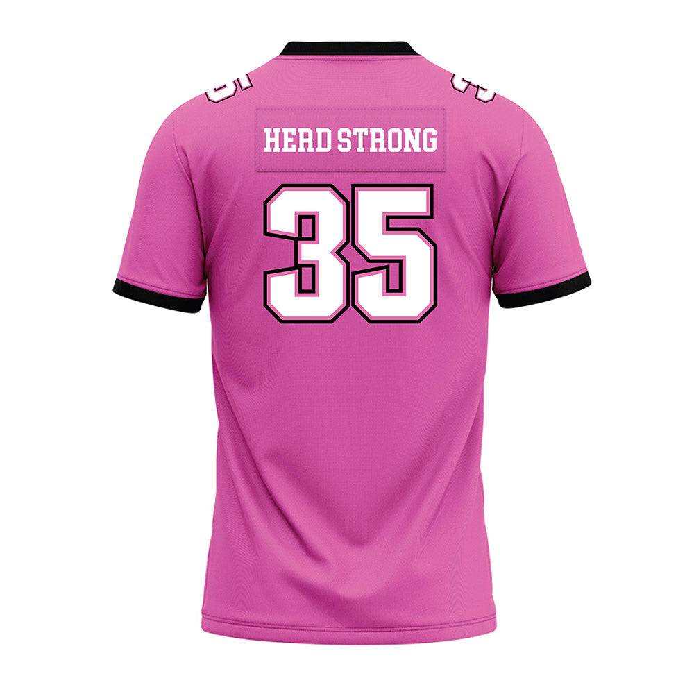 Marshall - NCAA Football : Cace Reed - Pink Premium Football Jersey-1