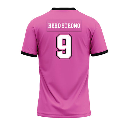 Marshall - NCAA Football : Javae Gilmore - Pink Premium Football Jersey-1