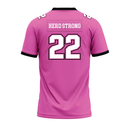 Marshall - NCAA Football : Kerion Martin - Pink Premium Football Jersey-1