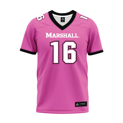 Marshall - NCAA Football : Christian Fitzpatrick - Pink Premium Football Jersey