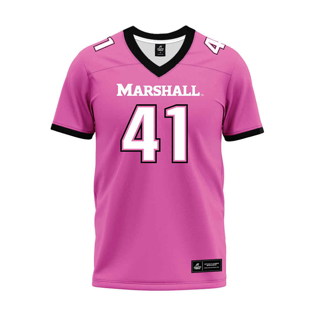 Marshall - NCAA Football : Jaydyn Johnson - Pink Premium Football Jersey-0