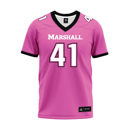 Marshall - NCAA Football : Jaydyn Johnson - Pink Premium Football Jersey-0