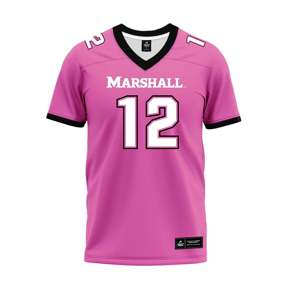 Marshall - NCAA Football : Koi Fagan - Pink Premium Football Jersey-0
