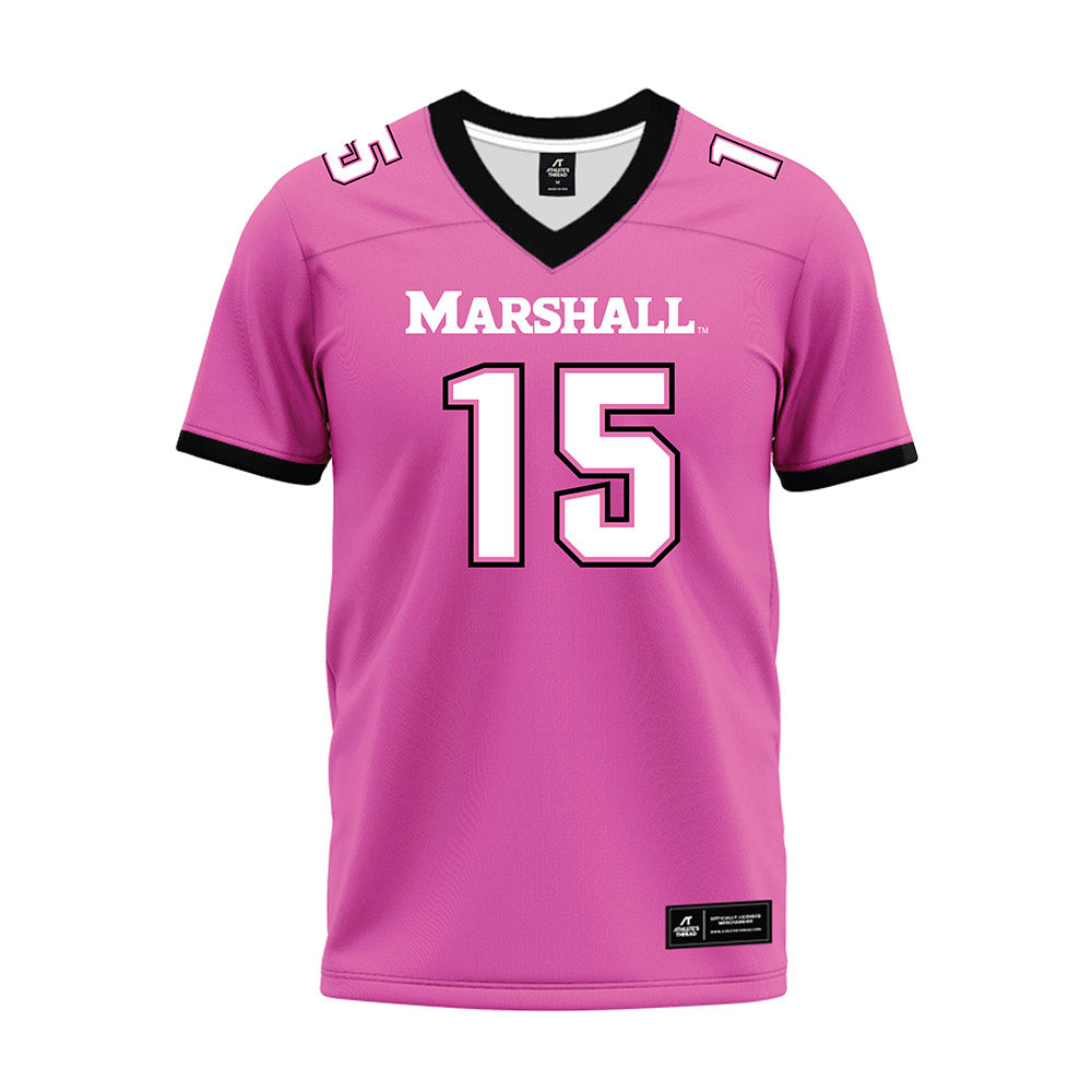 Marshall - NCAA Football : Zane Porter - Pink Premium Football Jersey-0