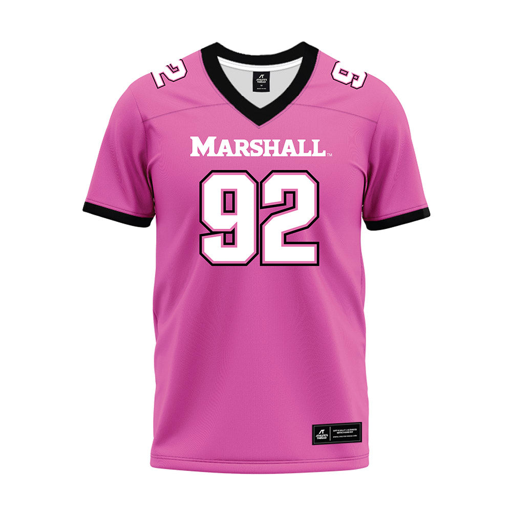 Marshall - NCAA Football : Cameron Chmura - Pink Premium Football Jersey