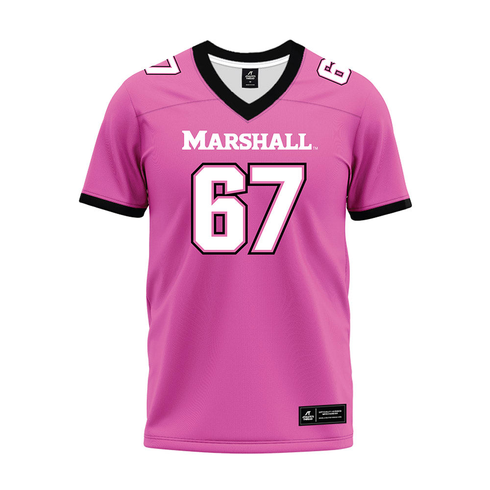 Marshall - NCAA Football : Jack Laird - Pink Premium Football Jersey-0