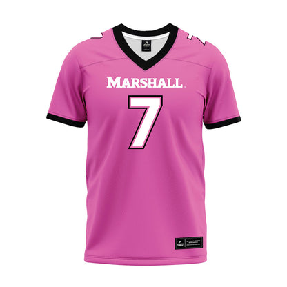 Marshall - NCAA Football : Jayland Parker - Pink Premium Football Jersey-0