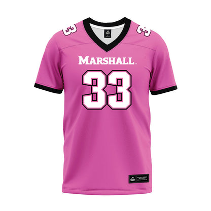Marshall - NCAA Football : Rashawn Carr - Pink Premium Football Jersey-0