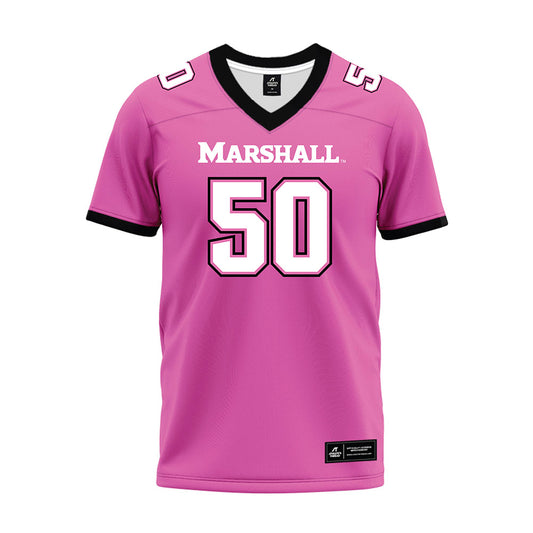 Marshall - NCAA Football : Henry Harden - Pink Premium Football Jersey-0