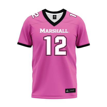 Marshall - NCAA Football : Louikenzy Jules - Pink Premium Football Jersey-0