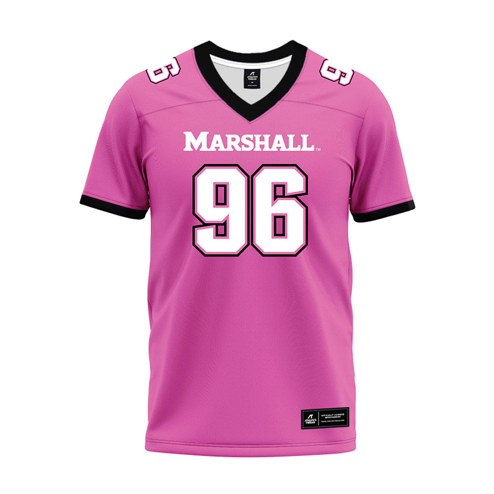 Marshall - NCAA Football : Ty Powell - Pink Premium Football Jersey-0