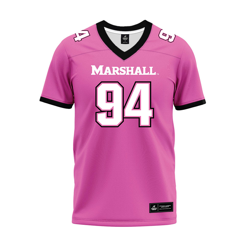 Marshall - NCAA Football : Ali Abbasi - Pink Premium Football Jersey-0