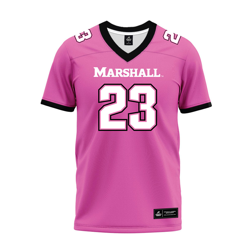 Marshall - NCAA Football : Tony Mathis - Pink Premium Football Jersey-0