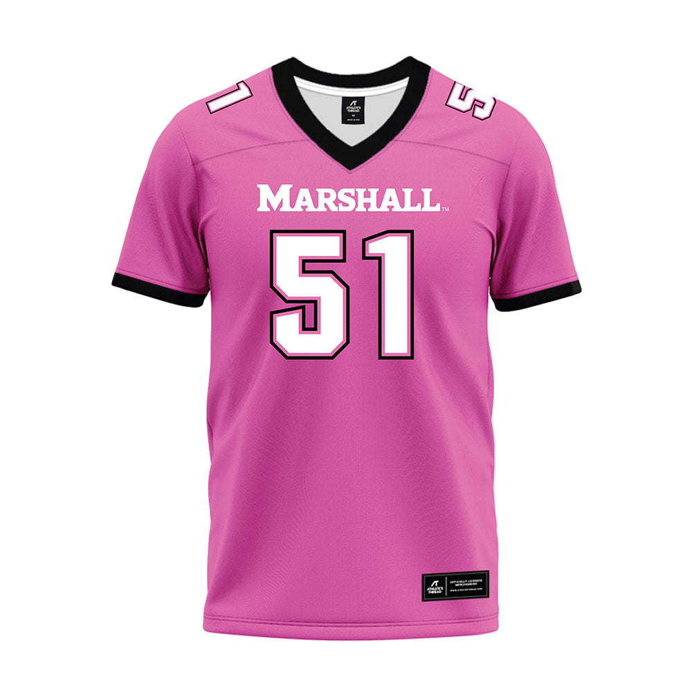 Marshall - NCAA Football : Jaxson Cunningham - Pink Premium Football Jersey-0