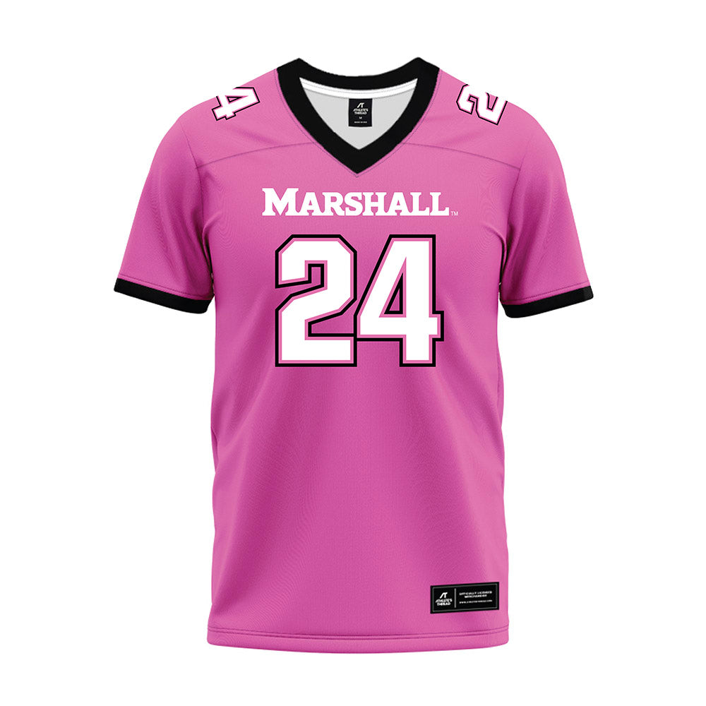 Marshall - NCAA Football : Jacarius Clayton - Pink Premium Football Jersey