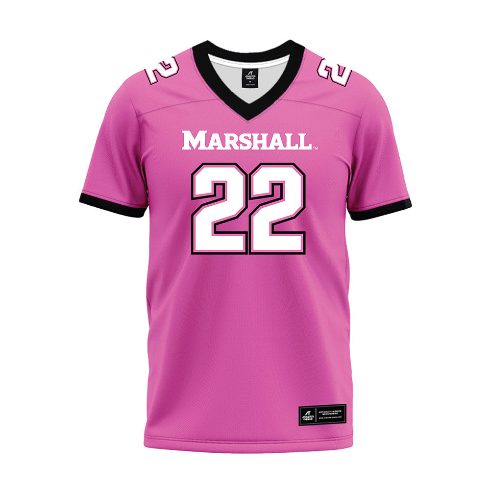 Marshall - NCAA Football : Kerion Martin - Pink Premium Football Jersey-0