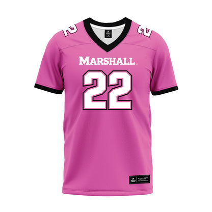Marshall - NCAA Football : Kerion Martin - Pink Premium Football Jersey-0
