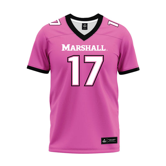 Marshall - NCAA Football : Jack Clougherty - Pink Premium Football Jersey-0