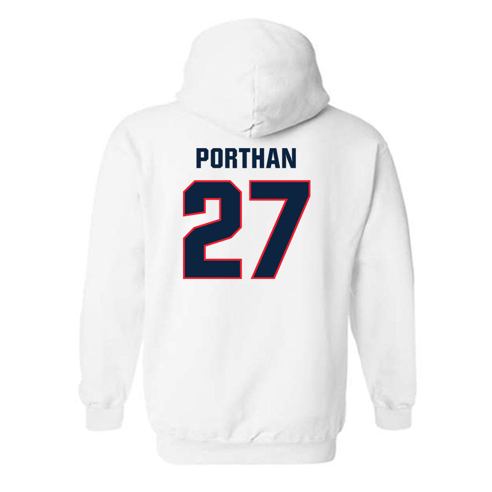 UConn - NCAA Women's Ice Hockey : Taylor Porthan - Classic Shersey Hooded Sweatshirt-1