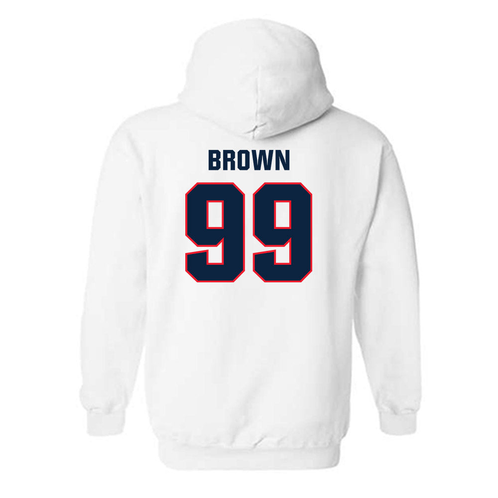 UConn - NCAA Football : Delano Brown - Classic Shersey Hooded Sweatshirt-1