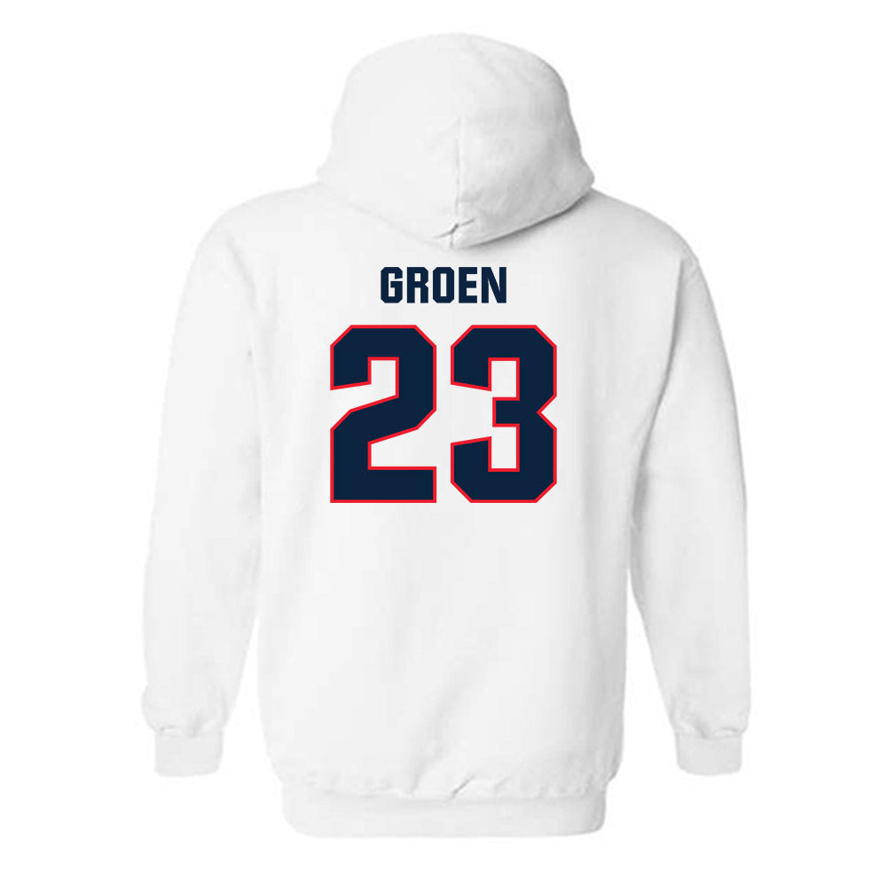 UConn - NCAA Baseball : Carter Groen - Classic Shersey Hooded Sweatshirt-1