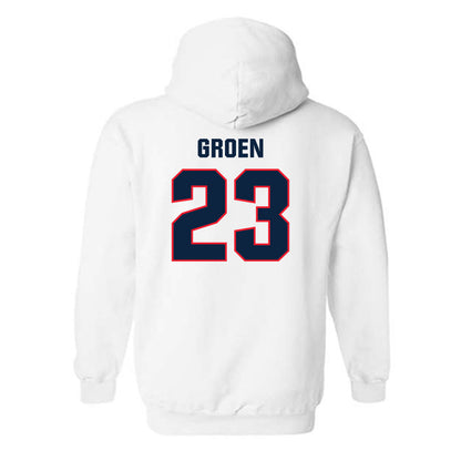 UConn - NCAA Baseball : Carter Groen - Classic Shersey Hooded Sweatshirt-1