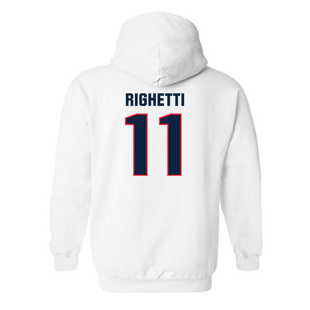 UConn - NCAA Women's Soccer : Tiana Righetti - Classic Shersey Hooded Sweatshirt-1