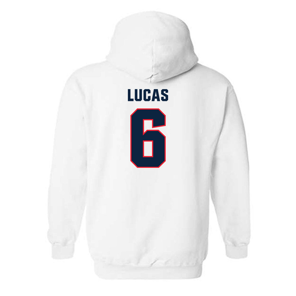 UConn - NCAA Men's Ice Hockey : Andrew Lucas - Classic Shersey Hooded Sweatshirt