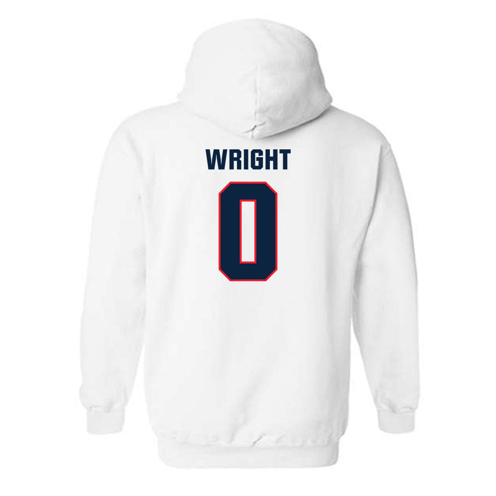 UConn - NCAA Football : Jordan Wright - Classic Shersey Hooded Sweatshirt-1