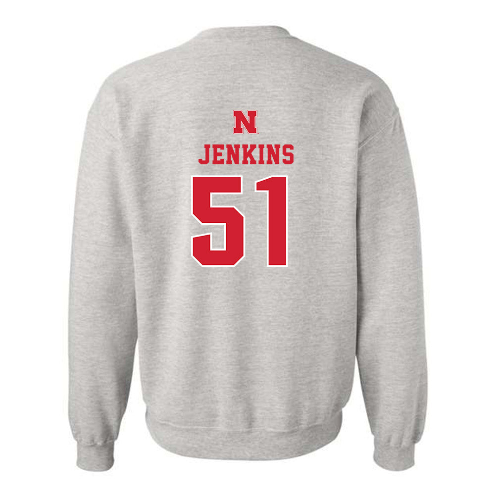 Nebraska - NCAA Football : Justin Jenkins - Crewneck Sweatshirt