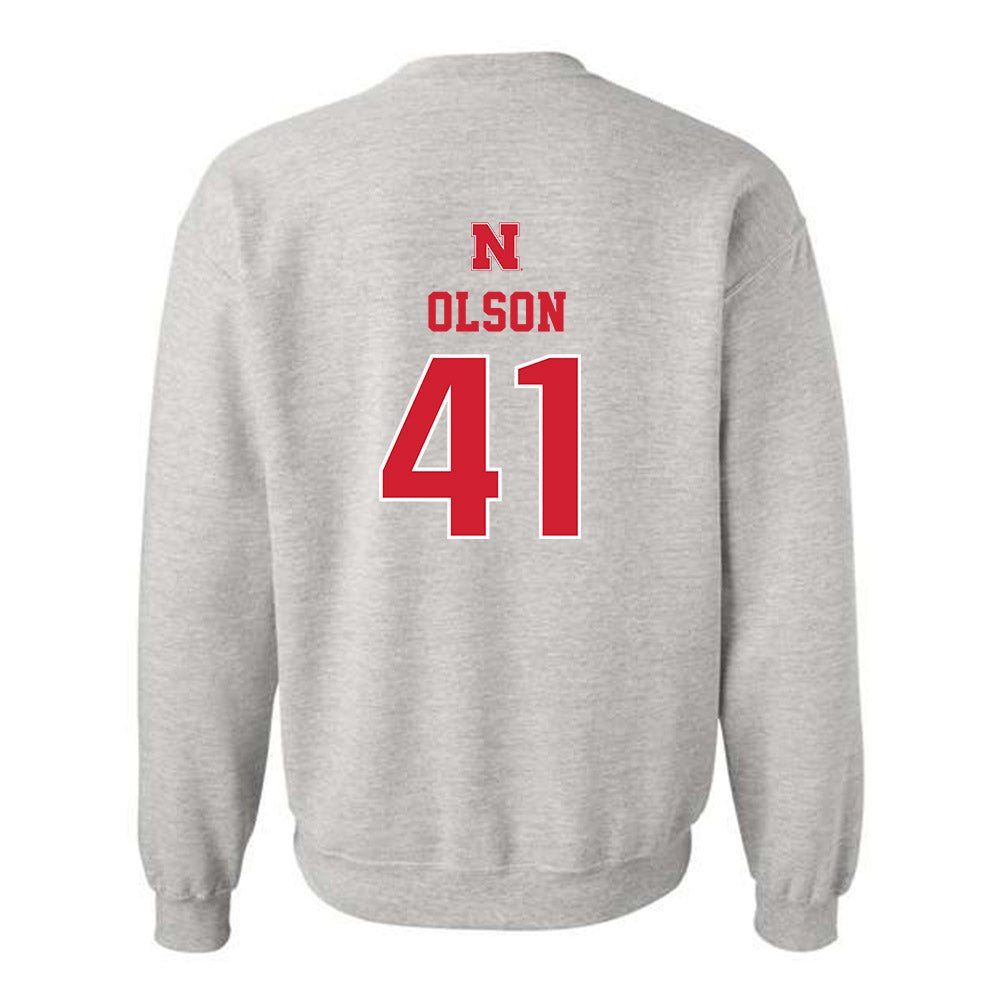 Nebraska - NCAA Baseball : Chase Olson - Classic Shersey Crewneck Sweatshirt-1