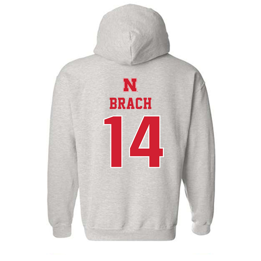 Nebraska - NCAA Women's Soccer : Mila Brach - Classic Shersey Hooded Sweatshirt-1