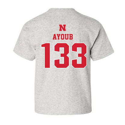 Nebraska - NCAA Wrestling : Omar Ayoub - Classic Shersey Youth T-Shirt-1