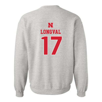 Nebraska - NCAA Football : Luke Longval - Crewneck Sweatshirt