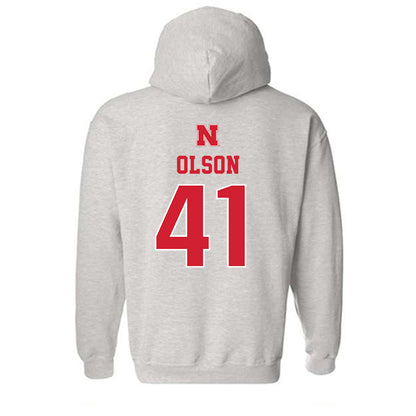 Nebraska - NCAA Baseball : Chase Olson - Classic Shersey Hooded Sweatshirt-1