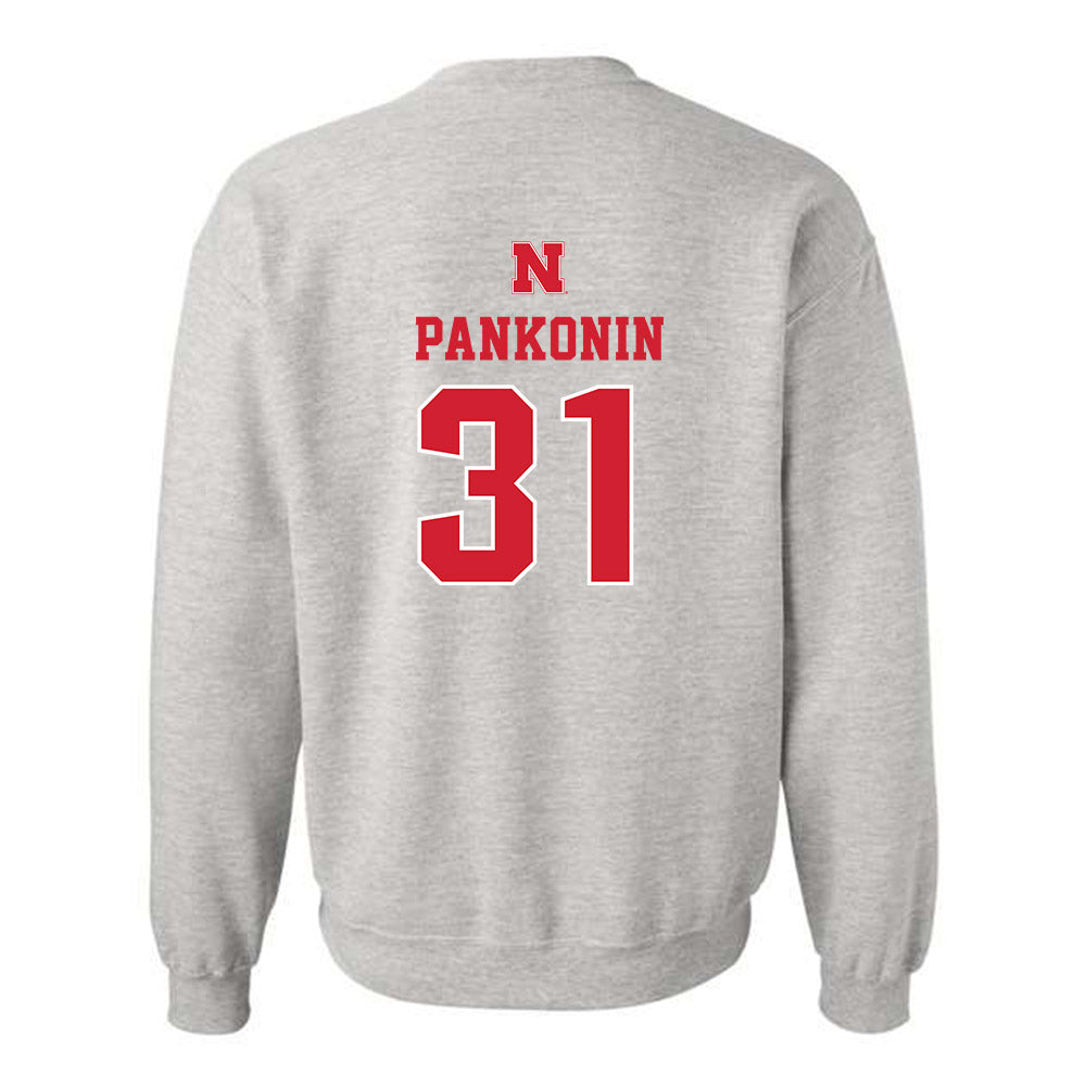 Nebraska - NCAA Baseball : Auden Pankonin - Classic Shersey Crewneck Sweatshirt-1