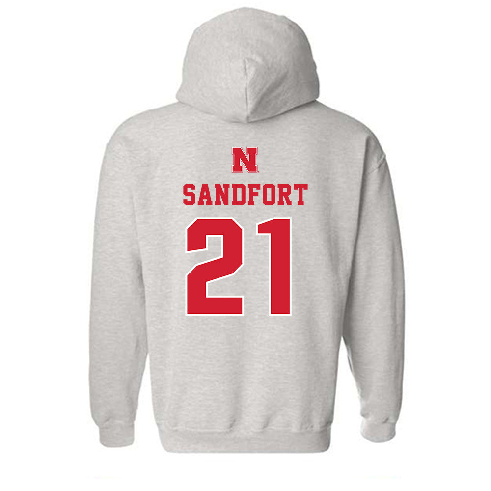 Nebraska - NCAA Men's Basketball : Pryce Sandfort - Classic Shersey Hooded Sweatshirt-1
