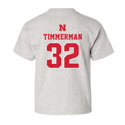 Nebraska - NCAA Baseball : Tucker Timmerman - Youth T-Shirt