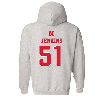 Nebraska - NCAA Football : Justin Jenkins - Hooded Sweatshirt