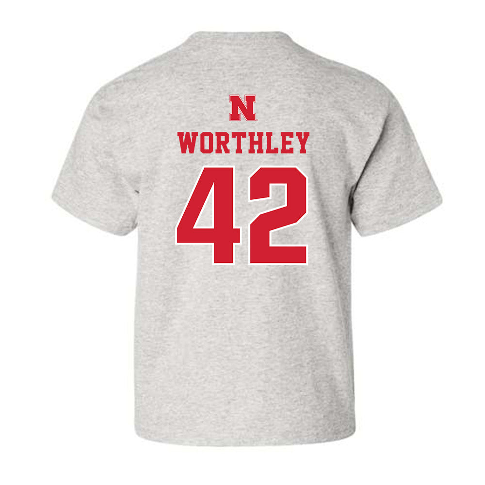 Nebraska - NCAA Baseball : Jalen Worthley - Youth T-Shirt