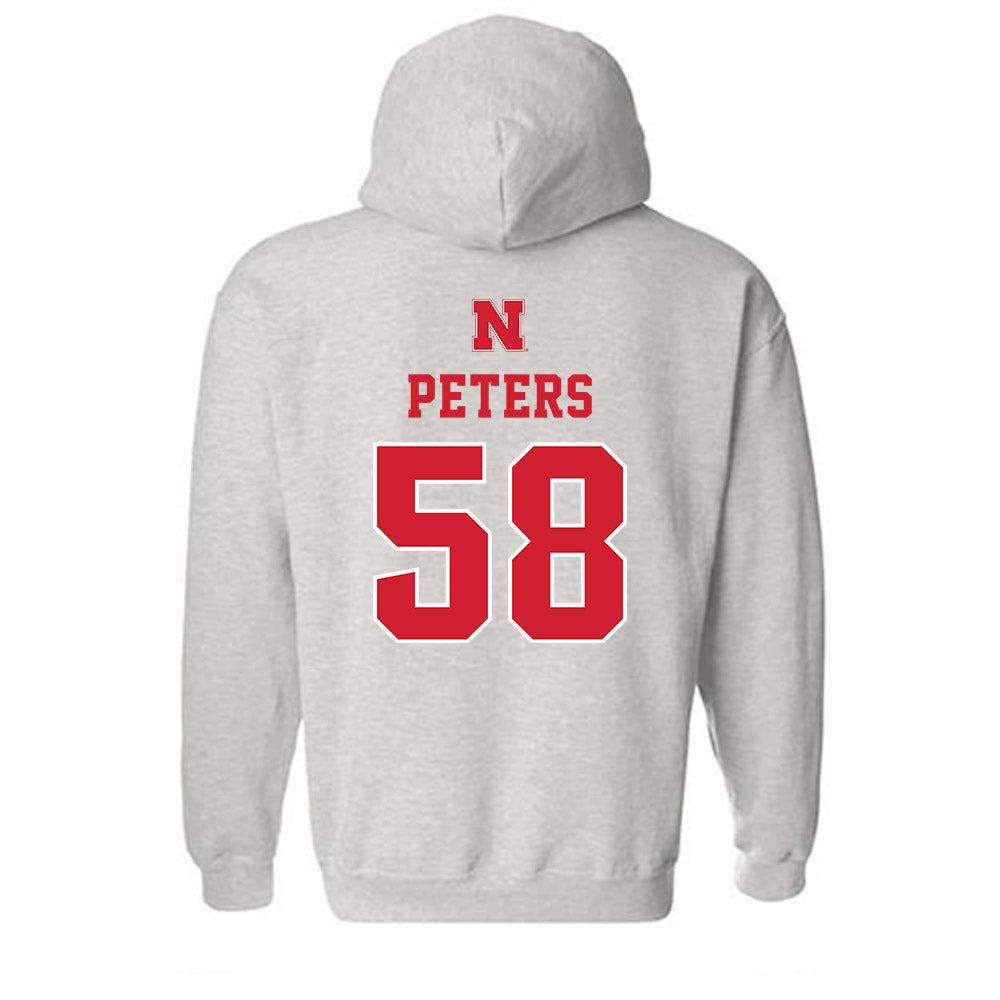 Nebraska - NCAA Football : Jake Peters - Classic Shersey Hooded Sweatshirt-1