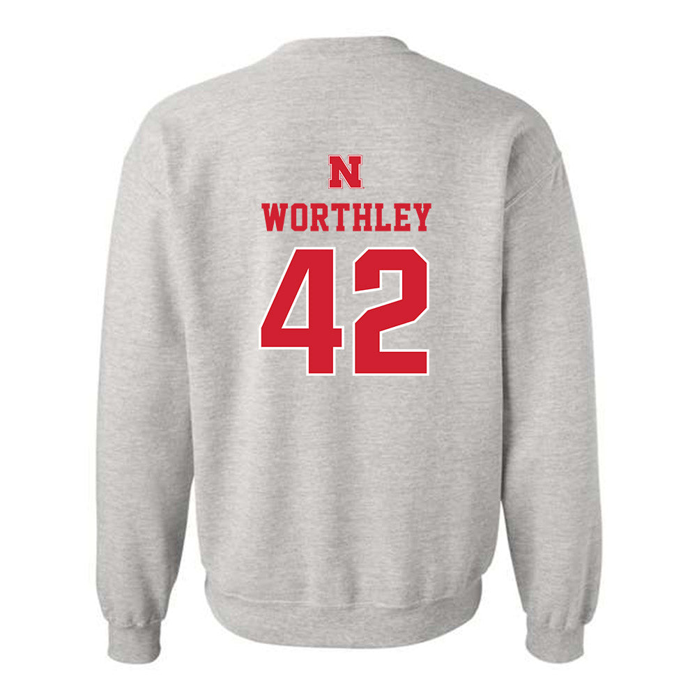 Nebraska - NCAA Baseball : Jalen Worthley - Crewneck Sweatshirt