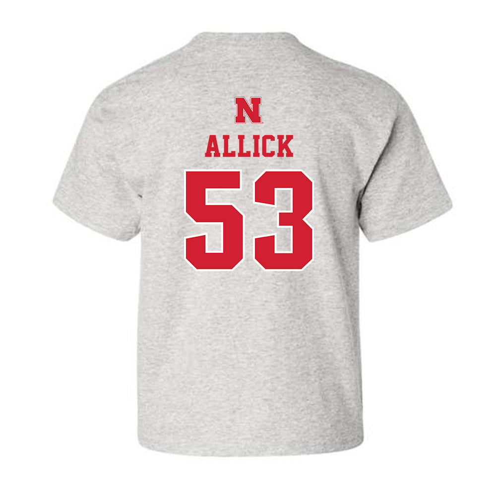 Nebraska - NCAA Men's Basketball : Josiah Allick - Youth T-Shirt