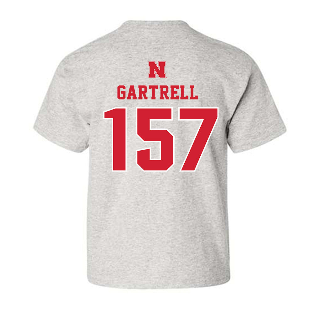Nebraska - NCAA Wrestling : Dez Gartrell - Classic Shersey Youth T-Shirt-1