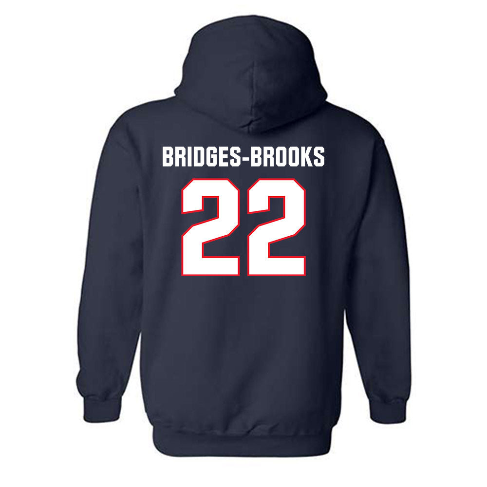 UConn - NCAA Football : Axavier Bridges-Brooks - Classic Shersey Hooded Sweatshirt-1